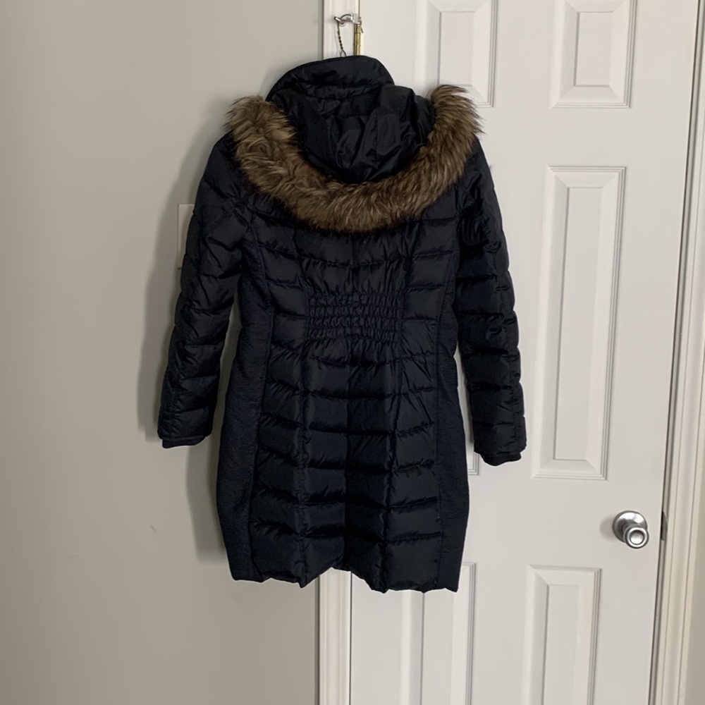 Navy Blue Michael Kors Puffer Coat Knee/Lower Thigh Length - Picture 5 of 6